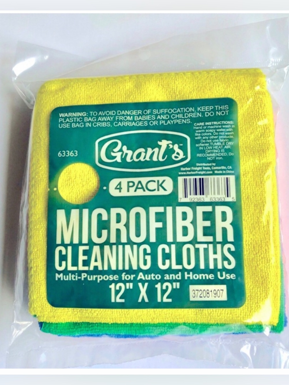 3/$15 NEW Microfiber Towels Cleaning Cloths 12”x 12”, SET OF 4, Different Colors